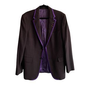 SAND COPENHAGEN Wool Cashmere Blazer Jacket Brown Purple 50R